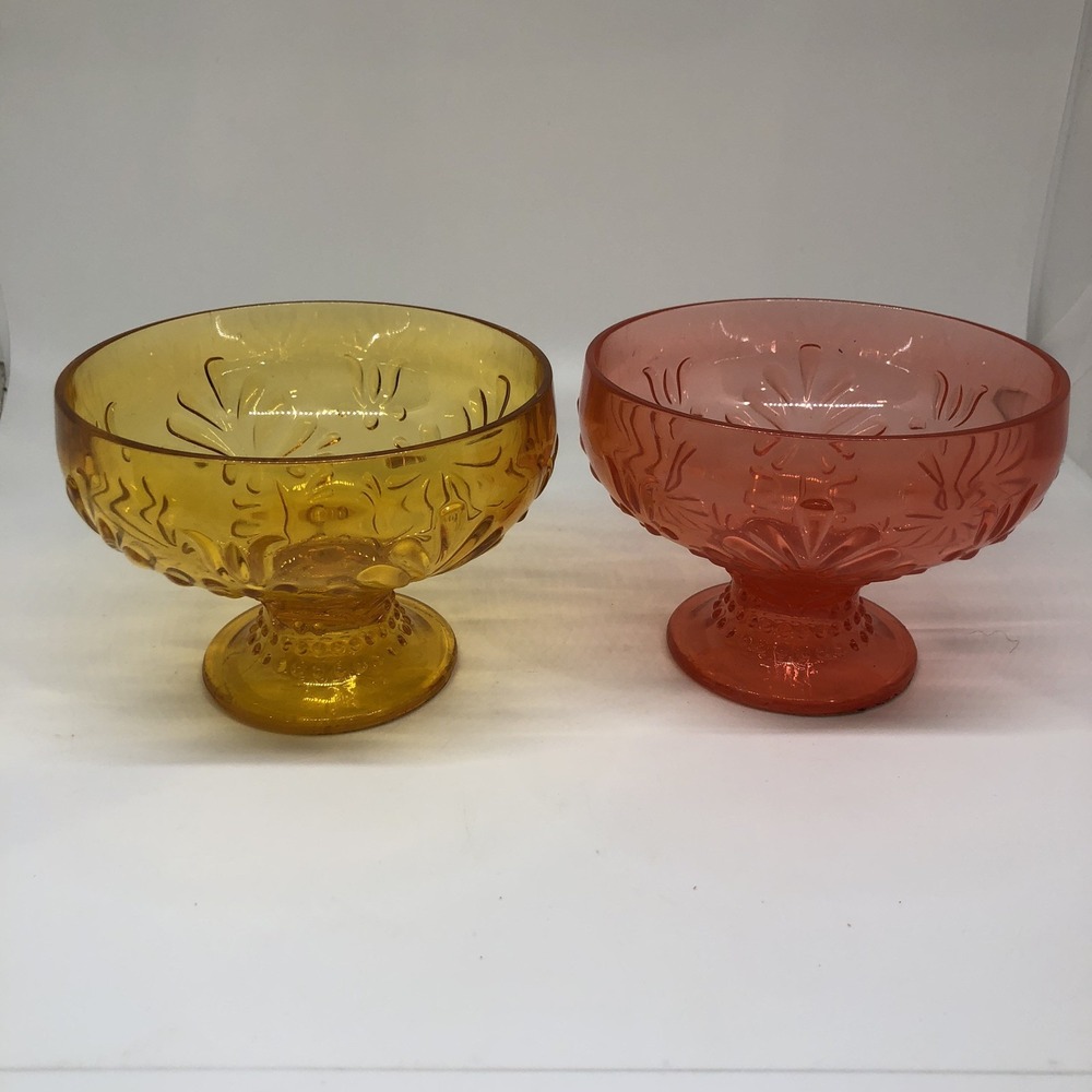 Pioneer Woman Sunny Days Ice Cream Cups 10 Oz Plastic Yellow Coral Tritan